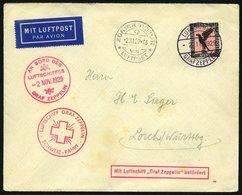 ZEPPELINPOST 45B BRIEF, 1929, Fahrt Nach Zürich-Dübendorf, Bordpost, Roter Bestätigungsstempel Luftschiff Graf Zeppelin  - Correo Aéreo & Zeppelin