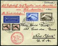 ZEPPELINPOST 57N BRIEF, 1930, Südamerikafahrt, Tagesstempel, Fr`hafen-Lakehurst, Prachtbrief - Luft- Und Zeppelinpost