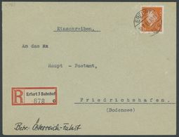 1931, Österreichfahrt, Auflieferung Erfurt, Einschreibbrief, Pracht -> Automatically Generated Translation: 1931, "Austr - Airmail & Zeppelin