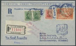 1932, 2. Südamerikafahrt, Uruguayische Post, Einschreibbrief, Pracht, Gepr. Dr. Simon -> Automatically Generated Transla - Luft- Und Zeppelinpost