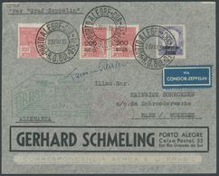 1933, 5. Südamerikafahrt, Mit Autogramm Von Hans Von Schiller, Prachtbrief -> Automatically Generated Translation: 1933, - Luft- Und Zeppelinpost
