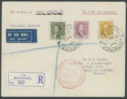 Irak: 1935, 1. Südamerikafahrt, Flugpostbestätigungsstempel D, Einschreiben, Pracht, Sieger Unbekannt! -> Automatically  - Correo Aéreo & Zeppelin