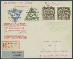 Lettland: 1933, 2. Südamerikafahrt, Anschlussflug Ab Berlin, Einschreibbrief, Pracht, Mehrfach Signiert, Sieger Unbekann - Poste Aérienne & Zeppelin