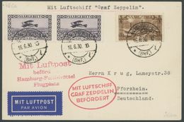 Saargebiet: 1930, Deutschlandfahrt, Berlin-Hamburg, Prachtkarte, Signiert Sieger, Nur 35 Karten Befördert! -> Automatica - Airmail & Zeppelin