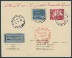 Schweden: 1936, 1. Nordamerikafahrt, Anschlussflug Ab Frankfurt, Prachtbrief -> Automatically Generated Translation: Swe - Luft- Und Zeppelinpost