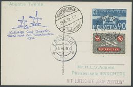 Schweiz: 1932, Fahrt In Die Niederlande, Prachtkarte -> Automatically Generated Translation: Switzerland: 1932, "Netherl - Airmail & Zeppelin