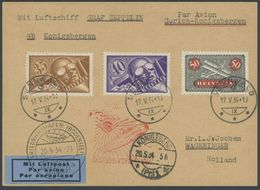 Schweiz: 1934, Deutschlandfahrt, Aufgabeort Sennwald, Auflieferung Königsberg, Prachtkarte Nach Holland, Sieger Unbekann - Poste Aérienne & Zeppelin