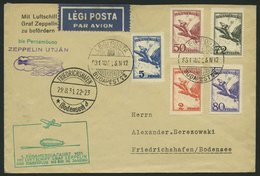 ZULEITUNGSPOST 124Ca BRIEF, Ungarn: 1931, 1. Südamerikafahrt, Bis Rio De Janeiro, Prachtbrief - Luft- Und Zeppelinpost