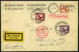 KATAPULTPOST 13c BRIEF, 25.5.1930, &quot,Bremen&quot, - Southampton, Deutsche Seepostaufgabe, Brief Feinst - Correo Aéreo & Zeppelin