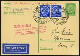 KATAPULTPOST 116c BRIEF, 21.5.1933, Bremen - Flug Ausgefallen, Deutsche Seepostaufgabe, Auf 5 Pf. Hindenburg - Ganzsache - Poste Aérienne & Zeppelin