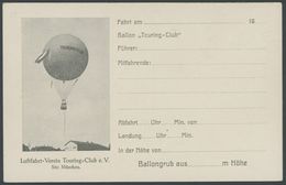 1912/14, Luftfahrt-Verein Touring Clube.V., Ballongruß-Vordruckkarte, Ungebraucht, Pracht -> Automatically Generated Tra - Airships