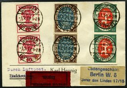 SPÄTERE FLÜGE (SPF) 19.2.03 BRIEF, 3.7.1919, Weimar-Leipzig, Kleiner Eilbrief, Pracht - Avions