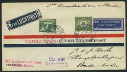 LUFTPOSTBESTÄTIGUNGSSTPL 5-01a BRIEF, BADEN-BADEN, L2 In Rot, Auf Erstflug Köln-Baden-Baden, Prachtbrief - Airmail & Zeppelin