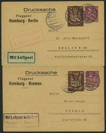 LUFTPOST-GANZSACHEN LPP81/011/2 BRIEF, 30.6.1923, 25 M. Braun, 20 M. Lila Drucksache, Hamburg-Berlin Und Hamburg-Bremen, - Aerei