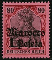 DP IN MAROKKO 29 **, 1905, 1 P. Auf 80 Pf., Ohne Wz., Postfrisch, Pracht, Mi. 70.- - Morocco (offices)