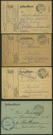 DT. FP IM BALTIKUM 1914/18 1917, 4 Verschiedene Feldpostbelege Aus Dem Baltikum Mit Deutschen Poststempeln, Pracht, R! - Letonia