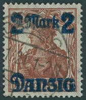 FREIE STADT DANZIG 28II O, 1920, 2 M. Auf 35 Pf., Hellgrauer Netzunterdruck, Spitzen Nach Unten, Pracht, Gepr. Kniep, Mi - Sonstige & Ohne Zuordnung