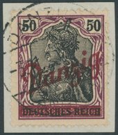FREIE STADT DANZIG 39 BrfStk, 1920, 50 Pf. Kleiner Innendienst, Stempel DANZIG-LANGFUHR, Prachtbriefstück, Gepr. Kniep,  - Other & Unclassified