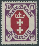 1922, 1.25 M. Graupurpur/karminrot, Ohne Rosettenunterdruck, Postfrisch, Pracht, Gepr. Dr. Oechsner, Mi. 160.- -> Automa - Other & Unclassified