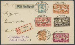 1923, Flugpost, Wz. 3, Mit 200 M. Zusatzfrankatur Auf Luftpost-Einschreibbrief Nach Friedrichshafen, Pracht -> Automatic - Other & Unclassified