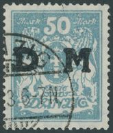1923, 50 M. Mittelgrünlichblau, Zeitgerechte Entwertung DANZIG 3, Pracht, Fotoattest Soecknick, Mi. 1900.- -> Automatica - Sonstige & Ohne Zuordnung