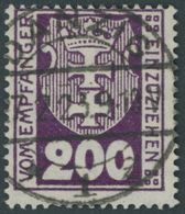 1923, 100 Pf. Dunkelpurpur, Wz. 3, Zeitgerechte Entwertung DANZIG 1z, Pracht, Fotoattest Soecknick, Mi. 1600.- -> Automa - Otros & Sin Clasificación