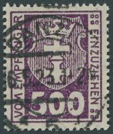 1923, 500 Pf. Dunkelpurpur, Wz. 3X, Zeitgerechte Entwertung DANZIG 5f, Pracht, Kurzbefund Soecknick, Mi. 700.- -> Automa - Altri & Non Classificati