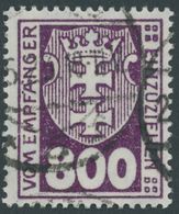 1923, 800 Pf. Dunkelpupur, Wz. 3, Zeitgerechte Entwertung DANZIG 5f, Pracht, Fotoattest Soecknick, Mi. 2500.- -> Automat - Andere & Zonder Classificatie