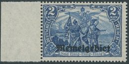 1920, 2 M. Schwärzlichblau Vom Linken Rand, Postfrisch, Pracht, Fotoattest Huylmans, Mi. 1200.- -> Automatically Generat - Memelland 1923