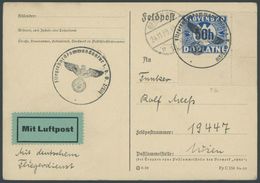 1939, Luftpost-Feldpostkarte Vom FLIEGERKOMMANDO 3.b.V. 2/XIII Mit Handschriftlichem Vermerk Mit Deutschem Fiegerdienst  - Besetzungen 1938-45