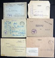 1941/44, Deutsche Truppenübungsplätze: 6 Verschiedene Interessante Feldpostbelege Aus Dallersheim, Jütebog - Adolf Hilte - Occupazione 1938 – 45