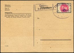 FREDERSDORF Sp 227FIV BRIEF, 1945, 6 Pf., Rahmengröße 28x19 Mm, Große Wertziffern, Mit Abart Wertziffer Bläulichviolett, - Private & Lokale Post