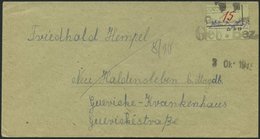 GROSSRÄSCHEN-VORLÄUFER V 11a BRIEF, 1945, 15 Pf. Zollformular, Nur Eine Wertangabe Auf Prachtbrief, Gepr. Zierer - Private & Lokale Post