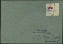 GROSSRÄSCHEN-VORLÄUFER V 26U BRIEF, 1945, 12 Pf. Rot, Ungezähnt, Rechte Untere Bogenecke, Prachtbrief, Mi. 800.- - Correos Privados & Locales