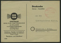 ALL. BES. GEBÜHR BEZAHLT ZUFFENHAUSEN Gebühr Bezahlt, 17.10.46, Roter K1 Auf Drucksachenkarte, Feinst - Sonstige & Ohne Zuordnung