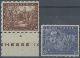 1947, Leipziger Messe, Gezähnt L 13, 24 Pf. Unterrandstück, Postfrisch, Pracht, Gepr. Schlegel, Mi. 145.- -> Automatical - Other & Unclassified