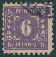 MECKLENBURG-VORPOMMERN 9aXLV O, 1945, 6 Pf. Dunkelrotviolett Mit Abart Großer Weißer Punkt Links An Linker Unterer Raute - Altri & Non Classificati