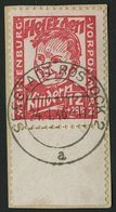 MECKLENBURG-VORPOMMERN 28a BrfStk, 1945, 12 Pf. Rosarot Kinderhilfe, Randstück, Prachtbriefstück, Gepr. Kramp, Mi. (60.- - Other & Unclassified