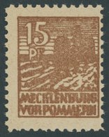 1946, 15 Pf. Mittelgelbbraun, Dünnes Papier, Postfrisch, Pracht, Fotoattest Kramp: Die Dezentrierung Ist Herstellungsbed - Other & Unclassified