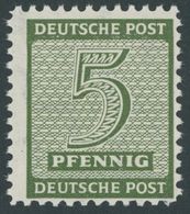 1945, 5 Pf. Mügeln, Gezähnt L 11 1/2, Wz. 1Y, Postfrisch, Pracht, Gepr. Ströh, Mi. 350.- -> Automatically Generated Tran - Other & Unclassified