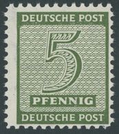 1945, 5 Pf. Mügeln, Gezähnt L 11 1/2, Wz. 1Y, Postfrisch, Pracht, Gepr. Ströh, Mi. 350.- -> Automatically Generated Tran - Andere & Zonder Classificatie