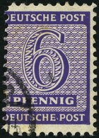 WEST-SACHSEN 117BaX O, 1945, 6 Pf. Grauviolett Roßwein, Gezähnt L 111/4-111/2, Wz. 1X, Etwas Fleckig Sonst Pracht, Gepr. - Sonstige & Ohne Zuordnung