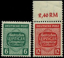 WEST-SACHSEN 124/5X **, 1945, Musterschau, Wz. 1X, Pracht, Mi. 70.- - Andere & Zonder Classificatie
