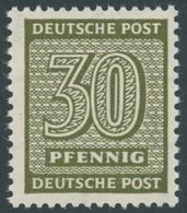 1945, 30 Pf. Dunkeloliv, Wz. 1Y, Postfrisch, Pracht, Gepr. Ströh, Mi. 650.- -> Automatically Generated Translation: 1945 - Sonstige & Ohne Zuordnung