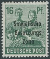 1948, 16 Pf. Schwärzlichopalgrün, Postfrisch, Pracht, Kurzbefund Paul, Mi. 350.- -> Automatically Generated Translation: - Sonstige & Ohne Zuordnung