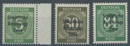 1948, 3 Verschiedene Freimarken: Mi.Nr. 207b, 208b Und 211b, Postfrisch, Pracht, Gepr. Paul, Mi. 215.- -> Automatically  - Sonstige & Ohne Zuordnung