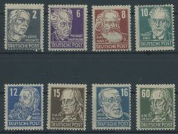 1948, 2 - 16 Pf. Und 60 Pf. Persönlichkeiten, Senkrechte Borkengummierung, Postfrisch, Pracht, Gepr. Paul, Mi. 645.- ->  - Altri & Non Classificati