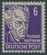 1948, 6 Pf. Schwärzlichviolett Hauptmann, Senkrechte Borkengummierung (Michel Bisher Nur C-Farbe Bekannt), Postfrisch, P - Other & Unclassified