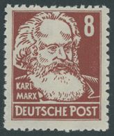 1948, 8 Pf. Schwärzlichbräunlichrot Marx, Postfrisch, Pracht, Fotoattest Paul, Mi. 200.- -> Automatically Generated Tran - Sonstige & Ohne Zuordnung