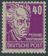 1948, 40 Pf. Dunkelpurpur Hauptmann, Senkrechte Borkengummierung, Postfrisch, Pracht, Gepr. Schönherr, Mi. 400.- -> Auto - Sonstige & Ohne Zuordnung